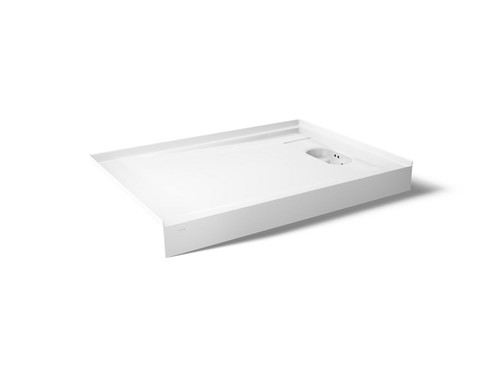 60" x 42" alcove shower base, right drain