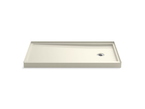 60" x 32" alcove shower base, right drain