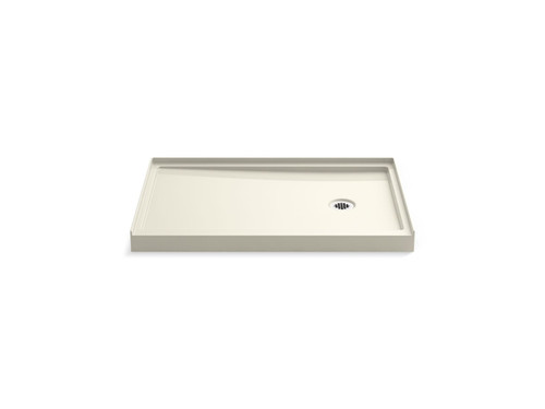 48" x 32" alcove shower base, right drain