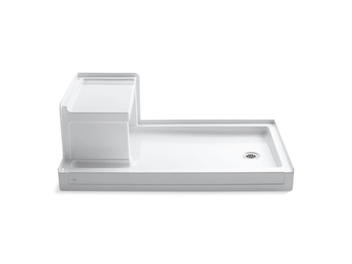 60" x 36" alcove shower base, right drain
