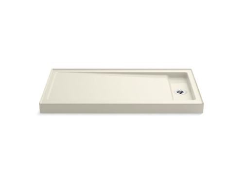 60" x 32" alcove shower base, right drain