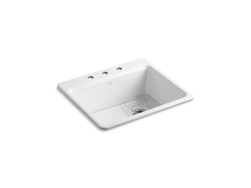 25" top-mount single-bowl kitchen sink