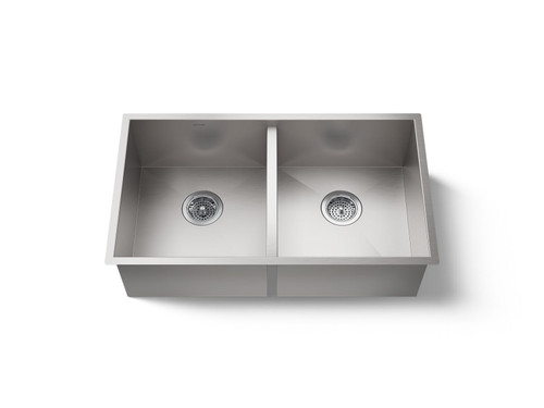 32" undermount double-bowl kitchen sink
