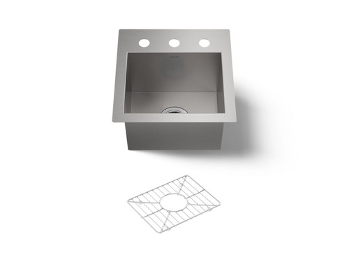 15" top-/undermount bar sink
