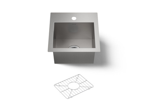 15" top-/undermount bar sink
