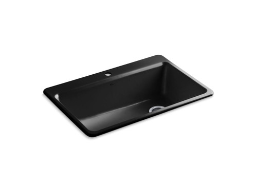 33" top-mount single-bowl workstation kitchen sink