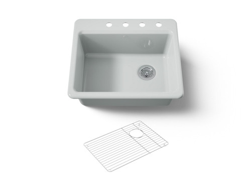 25" top-mount single-bowl kitchen sink