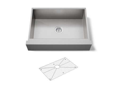 29-1/2" undermount single-bowl farmhouse kitchen sink