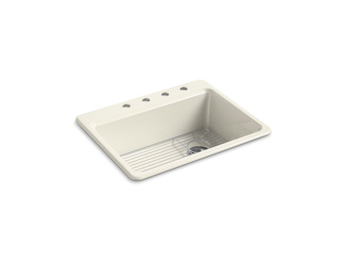 27" top-mount single-bowl kitchen sink