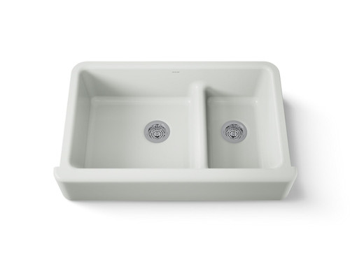 Smart Divide(R) 35-3/4" undermount double-bowl farmhouse kitchen sink