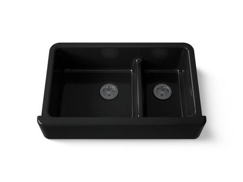 Smart Divide(R) 35-3/4" undermount double-bowl farmhouse kitchen sink