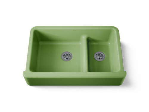 Smart Divide(R) 35-3/4" undermount double-bowl farmhouse kitchen sink