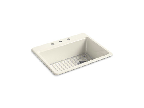 27" top-mount single-bowl kitchen sink