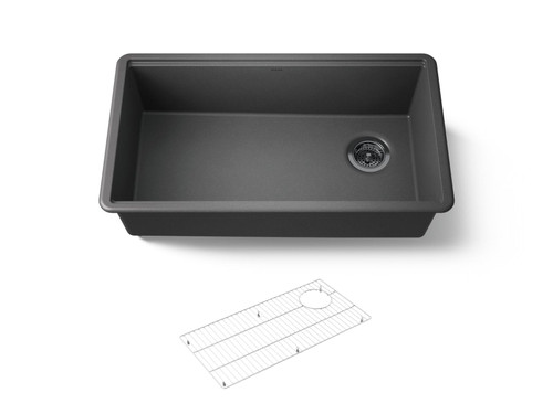 32-1/2" undermount single-bowl kitchen sink