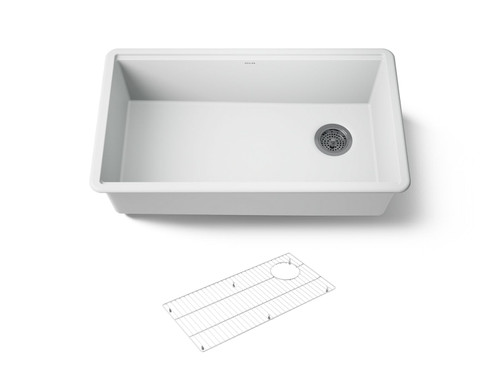 32-1/2" undermount single-bowl kitchen sink