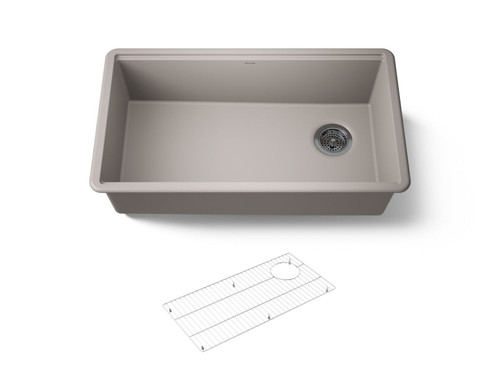 32-1/2" undermount single-bowl kitchen sink