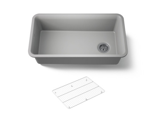 33-1/2" undermount single-bowl kitchen sink