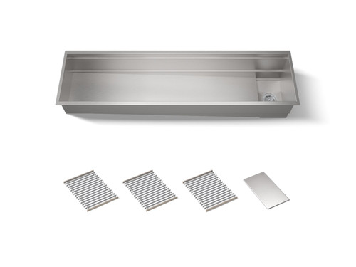 69-3/4" undermount single-bowl kitchen sink