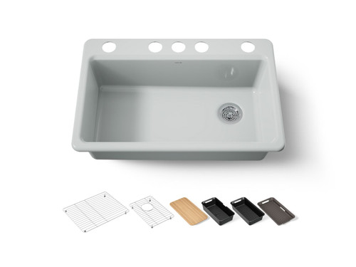 33" undermount single-bowl workstation kitchen sink