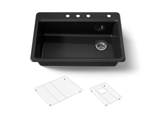 33" top-mount single-bowl kitchen sink