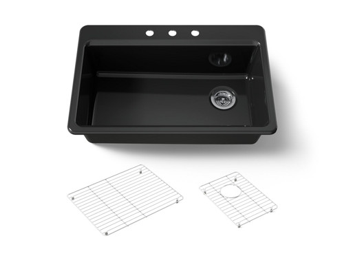 33" top-mount single-bowl kitchen sink