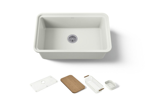 30" undermount single-bowl workstation kitchen sink