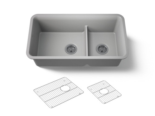 Smart Divide(R) 33-1/2" undermount double-bowl kitchen sink
