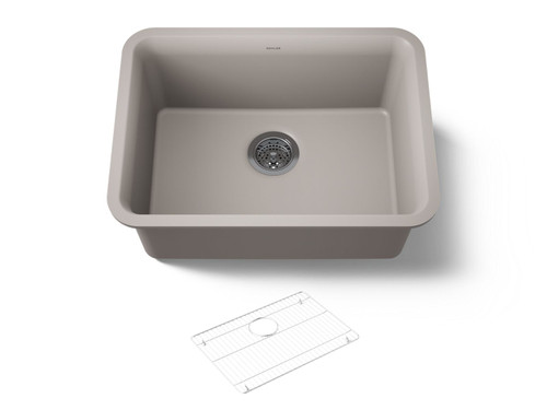 24-1/2" undermount single-bowl kitchen sink