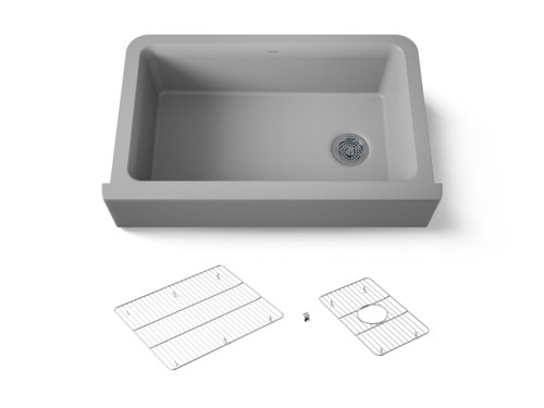 34" undermount single-bowl farmhouse kitchen sink