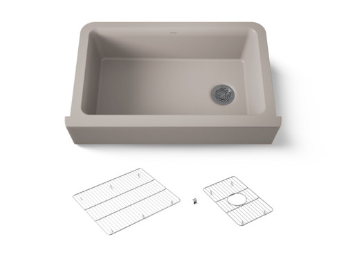 34" undermount single-bowl farmhouse kitchen sink