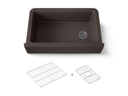 34" undermount single-bowl farmhouse kitchen sink