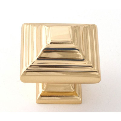 Alno Geometric A1525-PB Knob Transitional 1-1/4-in in Polished Brass Alno Geometric A1525-PB Knob Transitional 1-1/4-in in Polished Brass