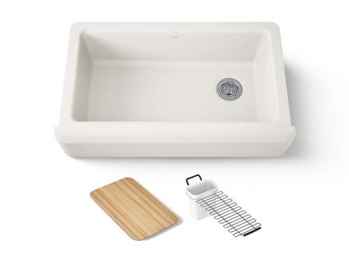 35-3/4" undermount single-bowl farmhouse workstation kitchen sink