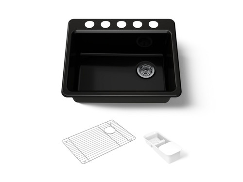 27" undermount single-bowl workstation kitchen sink