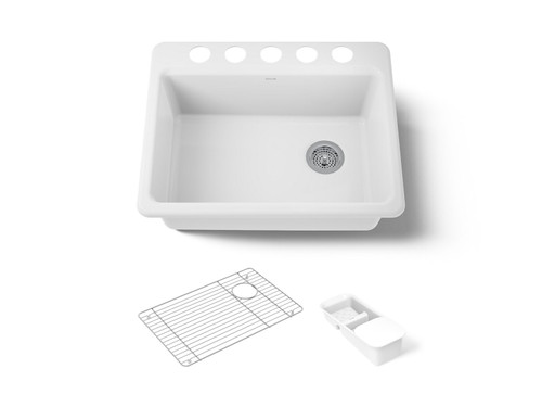 27" undermount single-bowl workstation kitchen sink