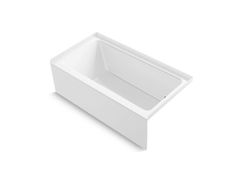 60" x 32" Vikrell(R) alcove bath, right drain