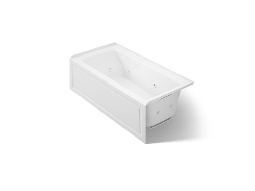 60" x 30" alcove whirlpool bath with Bask(R) heated surface, right drain