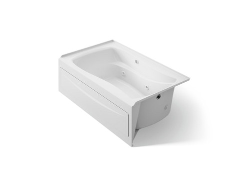 60" x 36" alcove whirlpool bath Bask(R) heated surface, right drain