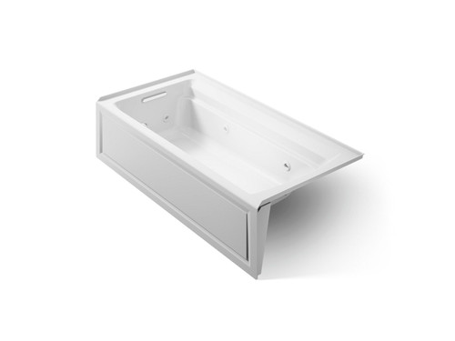 72" x 36" alcove whirlpool bath with alcove, left drain