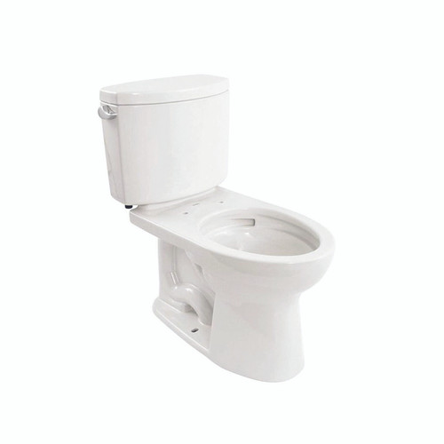CST454CEFG#01 Two Piece Elongated 1.28 GPF SanaGloss Toilet with Double Cyclone Flush System - Seat Not Included in Cotton