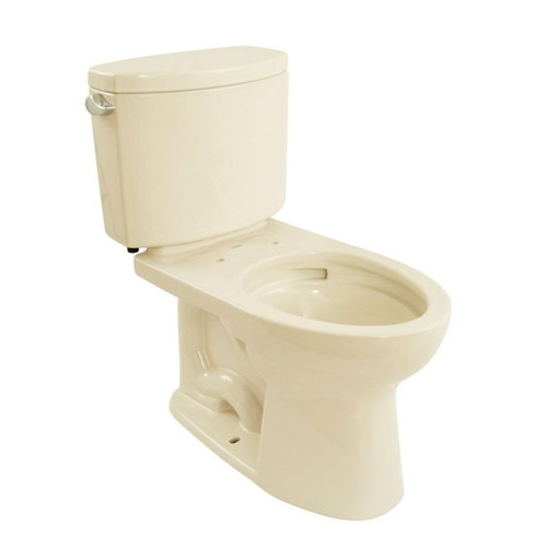 Two Piece Elongated 1.28 GPF SanaGloss Toilet with Double Cyclone Flush System - Seat Not Included in Bone