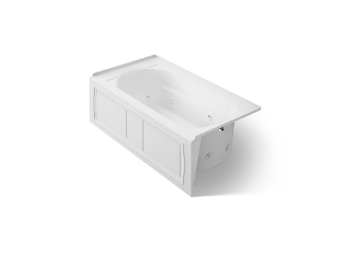 60" x 32" alcove whirlpool bath, right drain