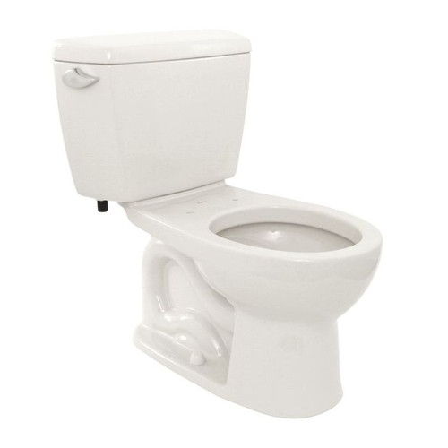 Two Piece Round 1.28 GPF Toilet with E-Max Flush System - Seat Not Included in Cotton Two Piece Round 1.28 GPF Toilet with E-Max Flush System - Seat Not Included in Cotton
