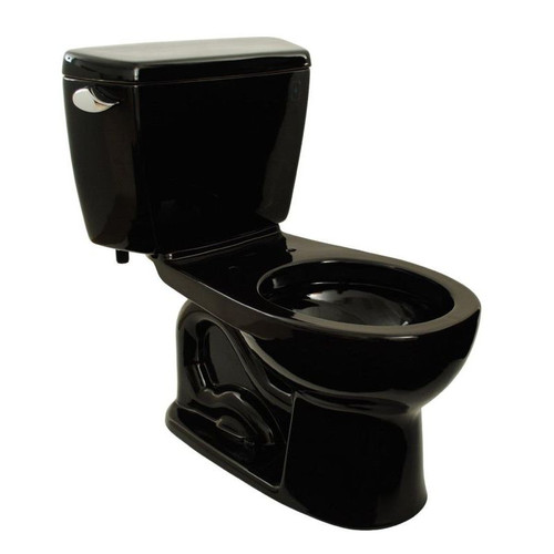 Two Piece Round 1.28 GPF Toilet with E-Max Flush System - Seat Not Included in Ebony Two Piece Round 1.28 GPF Toilet with E-Max Flush System - Seat Not Included in Ebony