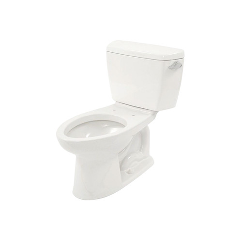 Two Piece Elongated 1.6 GPF ADA Toilet with G-Max Flush System and Right-Hand Trip Lever - Seat Not Included in Cotton