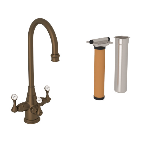 Georgian Era(TM) Three Handle Bar/Food Prep Filter Kitchen Faucet Kit