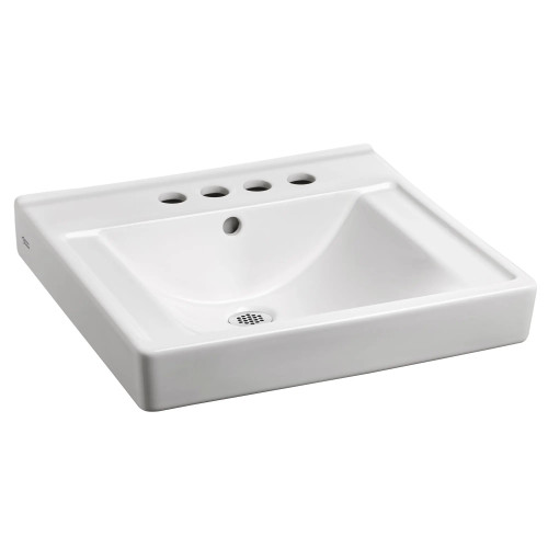 Decorum(R) Wall-Hung EverClean(R) Sink With 4-Inch Centerset and Extra Right-Hand Hole