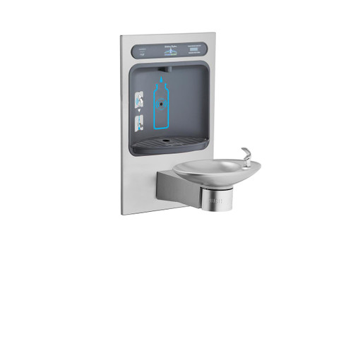 Hydroboost(R) Bottle Filling Station & Integral Ovl-Ii Fountain Filtered Non-Refrigerated Stainless