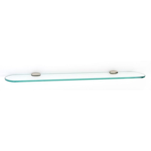 Royale A6650-24-PN 24-in Glass Shelf with Brackets Transitional in Polished Nickel Royale A6650-24-PN 24-in Glass Shelf with Brackets Transitional in Polished Nickel