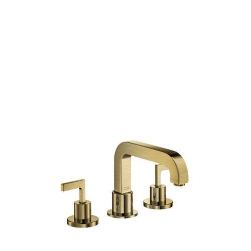Citterio 3-Hole Roman Tub Set Trim- Lever Handles in Brushed Gold Optic